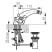 FERRO Retro New Bidécsaptelep / bide / bidet / bidé csaptelep / automata leeresztő szettel / króm / XD6