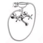   FERRO Retro Kádcsaptelep / kád-zuhany csaptelep / kádtöltő zuhanyszettel, króm XR11