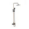   Invena MIDNIGHT  zuhanyszett, 3 funkciós, fejzuhannyal, zuhanycsapteleppel, fekete/rózsa-arany, PVD/Waterplating, AU-35-D14-V