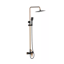 Invena MIDNIGHT zuhanyszett, 3 funkciós, fejzuhannyal, zuhanycsapteleppel, fekete/rózsa-arany, PVD/Waterplating, AU-35-D14-V Invena MIDNIGHT zuhanyszett, 3 funkciós, fejzuhannyal, zuhanycsapteleppel, fekete/rózsa-arany, PVD/Waterplating, AU-35-D14-V