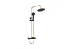   Invena MOONLIGHT zuhanyszett, 2 funkciós, fejzuhannyal, zuhanycsapteleppel, fekete-rózsa arany, PVD/Waterplating, AU-77-014-V