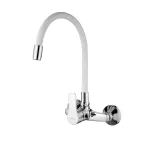   Invena VERSO fali mosogatócsaptelep - flexi kifolyóval, fali, fehér, BC-82-E2S-L