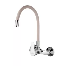 Invena VERSO fali mosogatócsaptelep - flexi kifolyóval, fali, bézs, BC-82-E3S-L