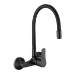   Invena VERSO fali mosogatócsaptelep - flexi kifolyóval, fali, fekete, waterplating bevonat, BC-82-E44-L