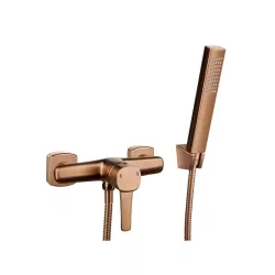 Invena GLAMOUR zuhanycsaptelep, fali, zuhanyszettel, réz, PVD bevonat, BN-02-014-V