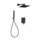   Invena SIROS SQUARE kétfunkciós falsík alatti zuhanyrendszer szett henger alakú kézi zuhannyal, króm, BS-90-010-A