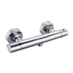   Invena fali termoszátos zuhanycsaptelep, zuhanyszett nélkül, króm, BT-00-S01-X