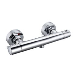 Invena fali termoszátos zuhanycsaptelep, zuhanyszett nélkül, króm, BT-00-S01-X