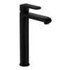  Invena SIROS BLACK magasított mosdócsaptelep, álló, fekete, waterplating bevonat, BU-90-W04-A