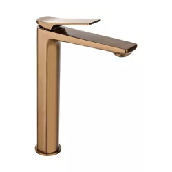 Invena NERI PLUS magasított mosdócsaptelep, álló, click-clack leeresztővel, réz, PVD bevonat, BU-P1-W14-L