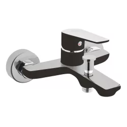 Invena DOKOS kádcsaptelep, fali, zuhanyszett nélkül, fekete-króm, BW-19-004-V