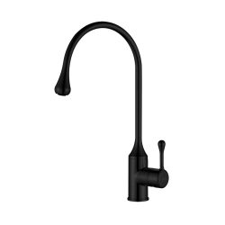 Invena PINGO BLACK egykaros álló konyhai mosogató csaptelep, teljesen egyszínű fekete színű kivitel, waterplating bevonat, BZ-55-L04-L