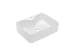   Invena NERI mosdókagyló,négyszögletű, leeresztővel, asztali, 49 cm, fehér, CE-22-001-W