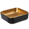   Invena MALAGA mosdókagyló, négyszögletű, asztali, 39 cm, fekete-arany, PVD/Waterplating, CE-39-017-C