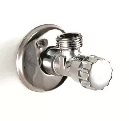 MOFÉM sarokszelep / sarokcsap 1/2"x1/2" takarórózsával, króm / 163-0002-00 /163000200
