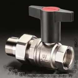 Oventrop Optibal golyóscsap / gömbcsap műanyag fogantyúval KB / KB-s hollandis 3/4"-os / DN20 sárgaréz / réz / 1075706 vízre