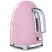 SMEG 50-es évek RETRO design-ja vízforraló / konyhai vízmelegítő készülék, 1,7 liter, 2400 W-os, fényes felületű, pink / rózsaszín színű, KLF03PKEU