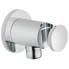  TEKA Fém fali gégecső csatlakozó és zuhanytartó egyben, falba építhető csaptelephez, kerek design, 79.010.52.00 / 790105200