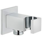   Strohm TEKA Fém fali zuhany gégecső csatlakozó és zuhanytartó falba építhető / beépíthető csaptelephez, szögletes design, 79.010.53.00 / 790105300