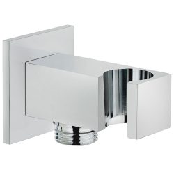 Strohm TEKA Fém fali zuhany gégecső csatlakozó és zuhanytartó falba építhető / beépíthető csaptelephez, szögletes design, 79.010.53.00 / 790105300