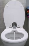   TOILETTE NETT bidé / bidével kombinált WC-ülőke, poliészter-műgyanta kivitel, sima tetővel, fehér színű, 120S típus