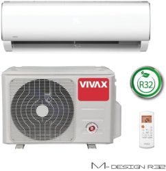 VIVAX ACP12CH35AEMI M-design hűtő-fűtő mono split klíma szett / légkondicionáló, A++/A+,  Wi-Fi előkészítés, légkondi, R32, inverteres, kültéri + beltéri egység, 3,5 kW-os kivitel, fehér, ACP-12CH35AEMI