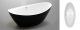 Wellis MyLine Spa Arezzo Black 180x87 cm-es térben szabadonálló kád, fényes fekete külső / fényes fehér színű belső, WK00121