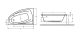 Wellis Matana E-Max™ 160, hidromasszázs kád, csaptelep nélkül, BALOS, 160x100x60 cm, WK00177-1