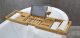 Wellis Bridge Plus kádtálca, állítható kivitel, 70-105 cm-ig, 105x22,5x4 cm-es, rácsos bambusz lakkozott felület, talpas pohár tartó, kivehető tálca, felhajtható tablet- / könyvtartó, WK00185
