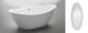Wellis Arezzo White 180x87 cm-es térben szabadonálló akril kád matt fehér külső fallal / fényes fehér színű belső, WK00189