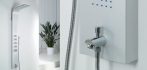   Wellis MARINER SILVER hidromasszázs zuhanypanel, termosztátos csapteleppel, trópusi esőztető fejzuhannyal, ezüst szürke színű / silver, WZ00086